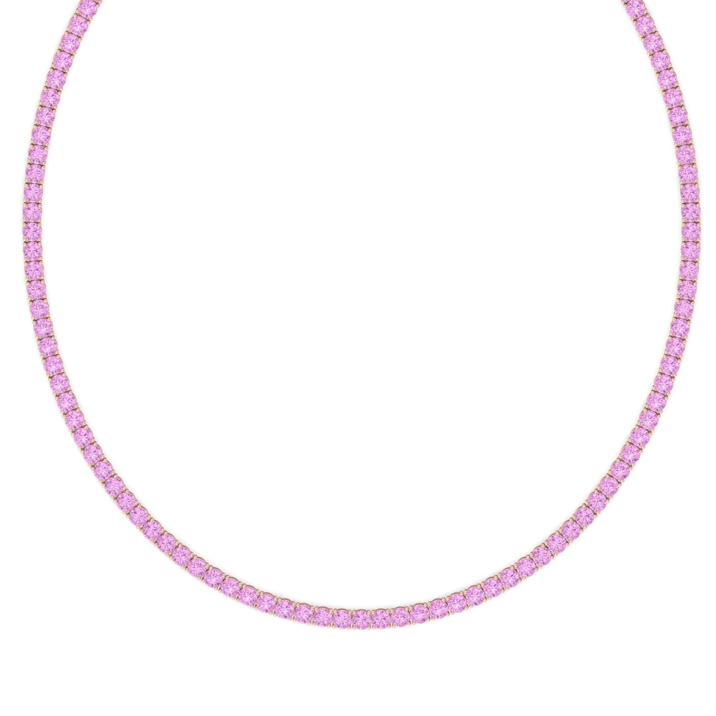 Buy ARZONAI Yellow topaz necklace heart-shaped clavicle chain pink diamond  tennis chain Stainless Steel Necklace Online at Best Prices in India -  JioMart.