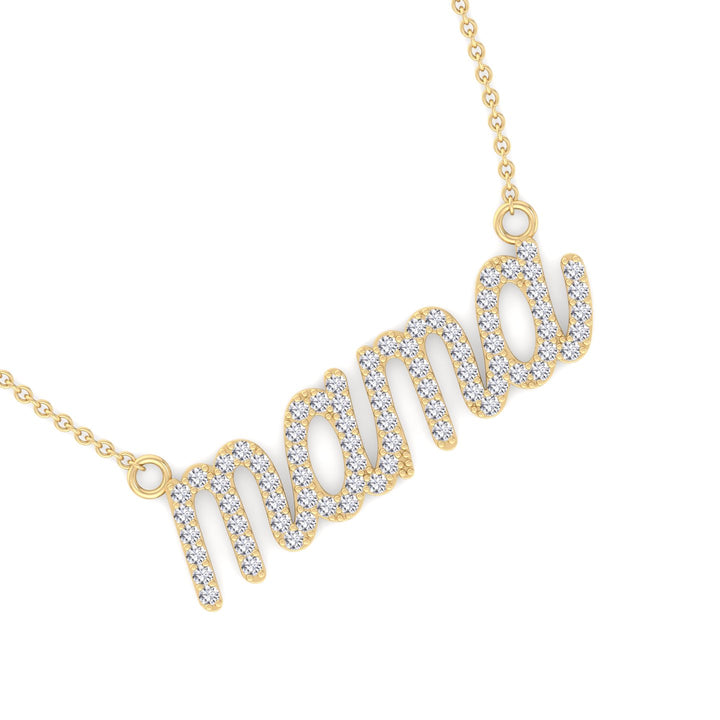 Matera- Mama Diamond and Gold Necklace - Gem Jewelers Co