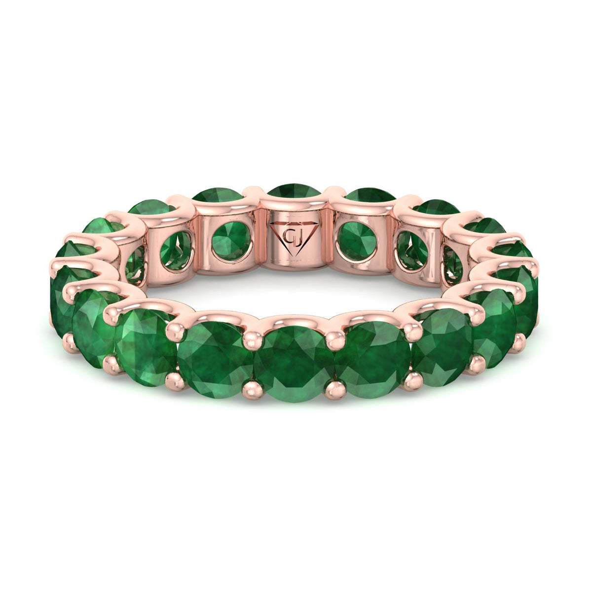 round-green-emerald-eternity-band-solid-rose-gold