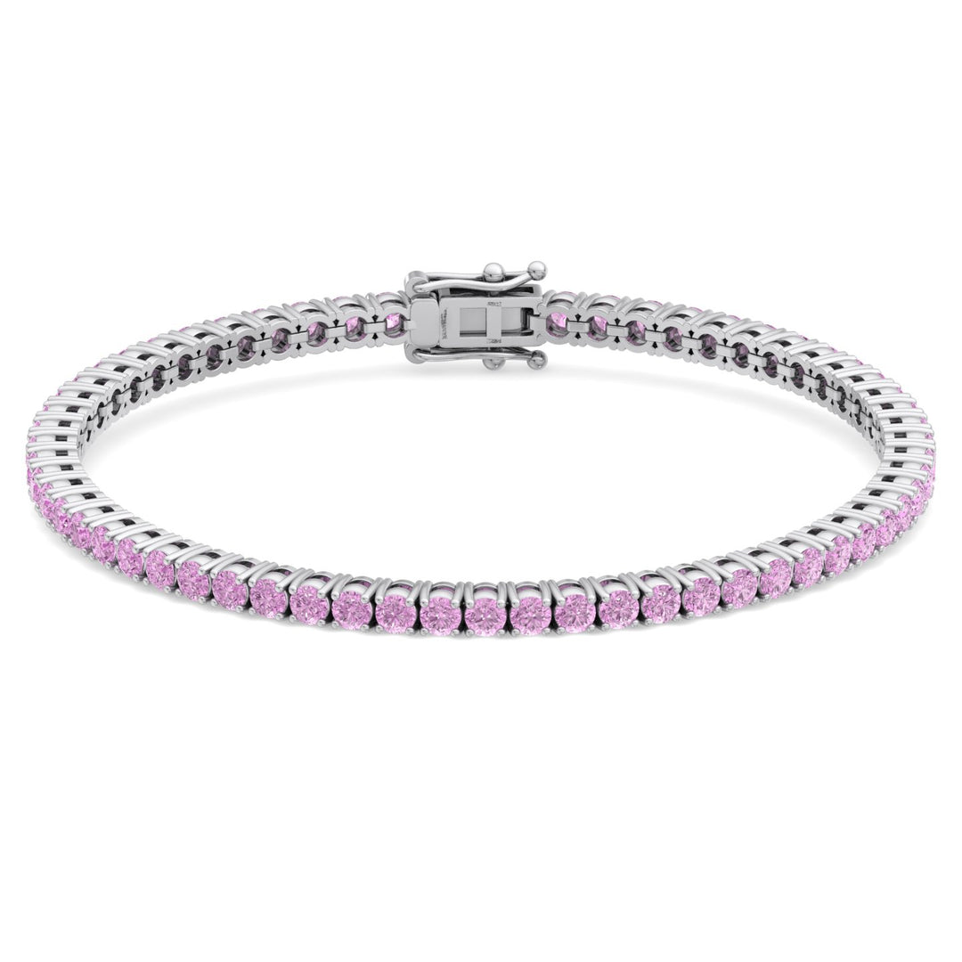 round-cut-pink-sapphire-tennis-bracelet-white-gold