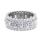 Trento - Round and Emerald Stacked Eternity Band - Gem Jewelers Co