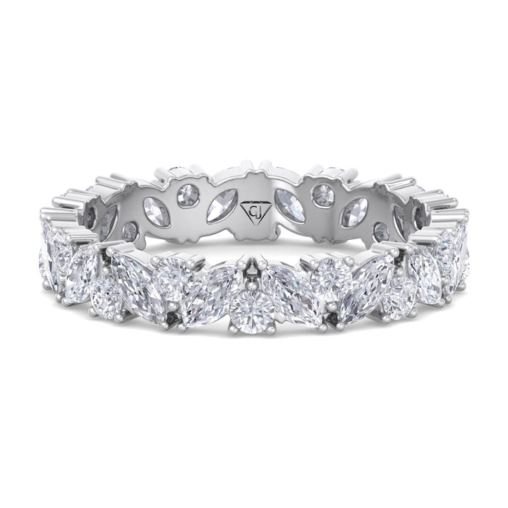 marquise-and-round-cut-diamond-eternity-band-in-platinum