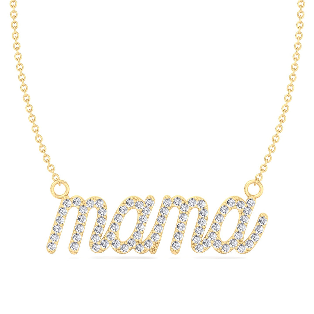 Matera- Mama Diamond and Gold Necklace - Gem Jewelers Co