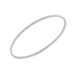 Round diamond bangle 14K white gold
