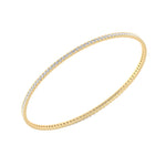 Round diamond bangle 14K yellow gold