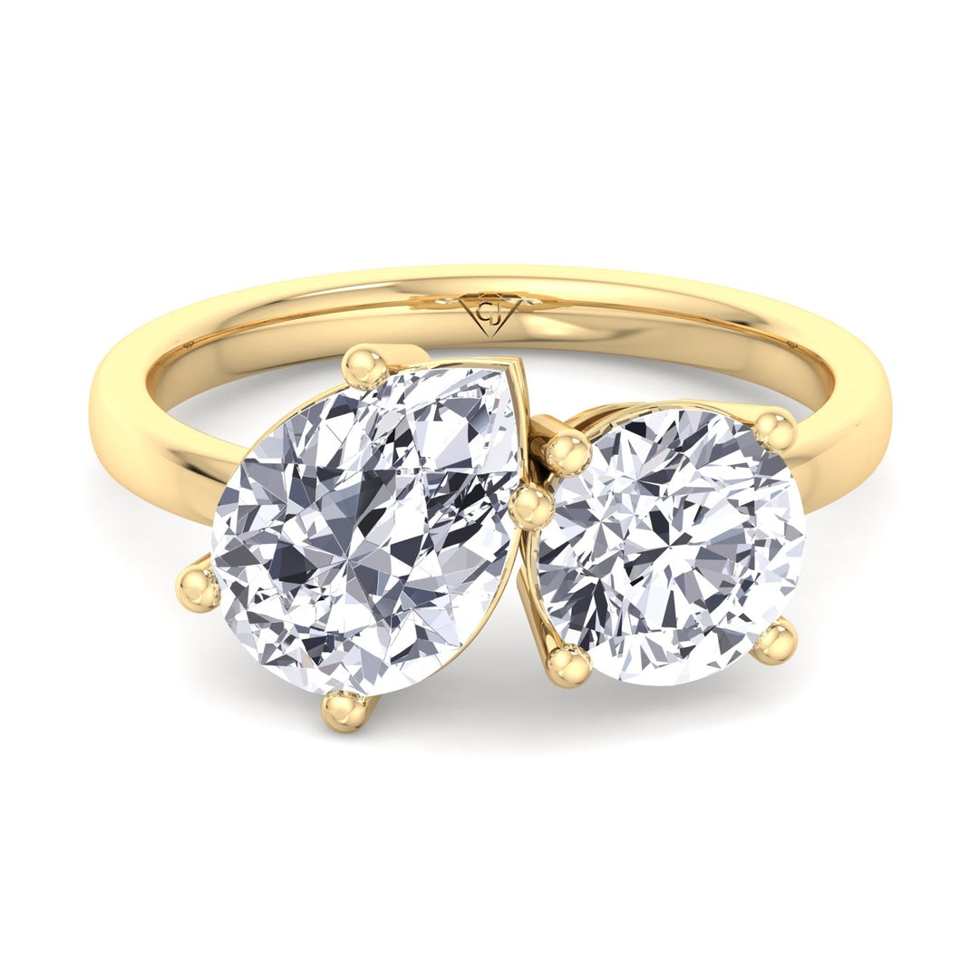 pear-and-round-cut-double-diamond-engagement-ring-solid-yellow-gold
