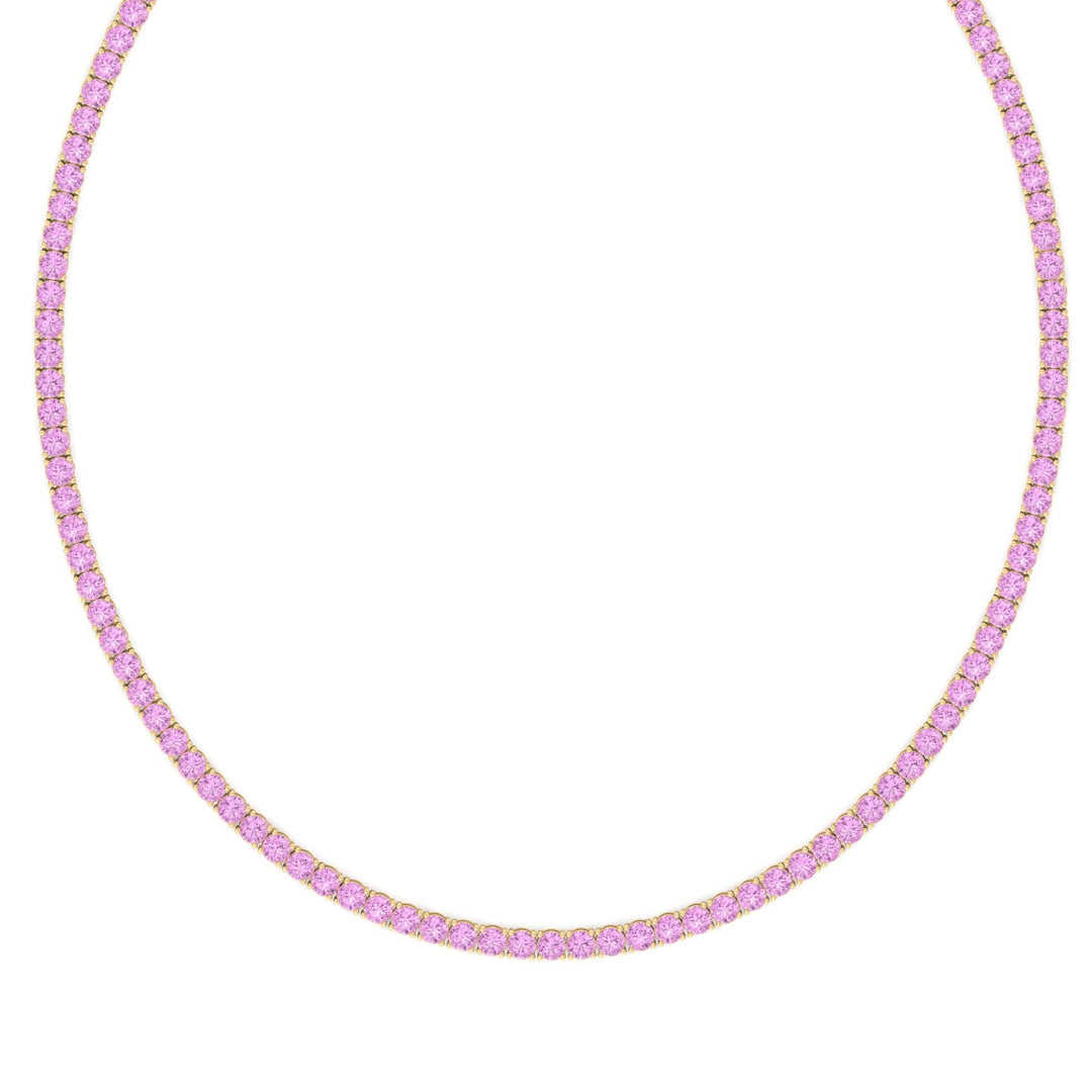 round-cut-pink-sapphire-tennis-necklace-18k-yellow-gold