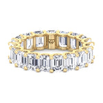 emerald-cut-U-prong-diamond-eternity-band-solid-yellow-gold