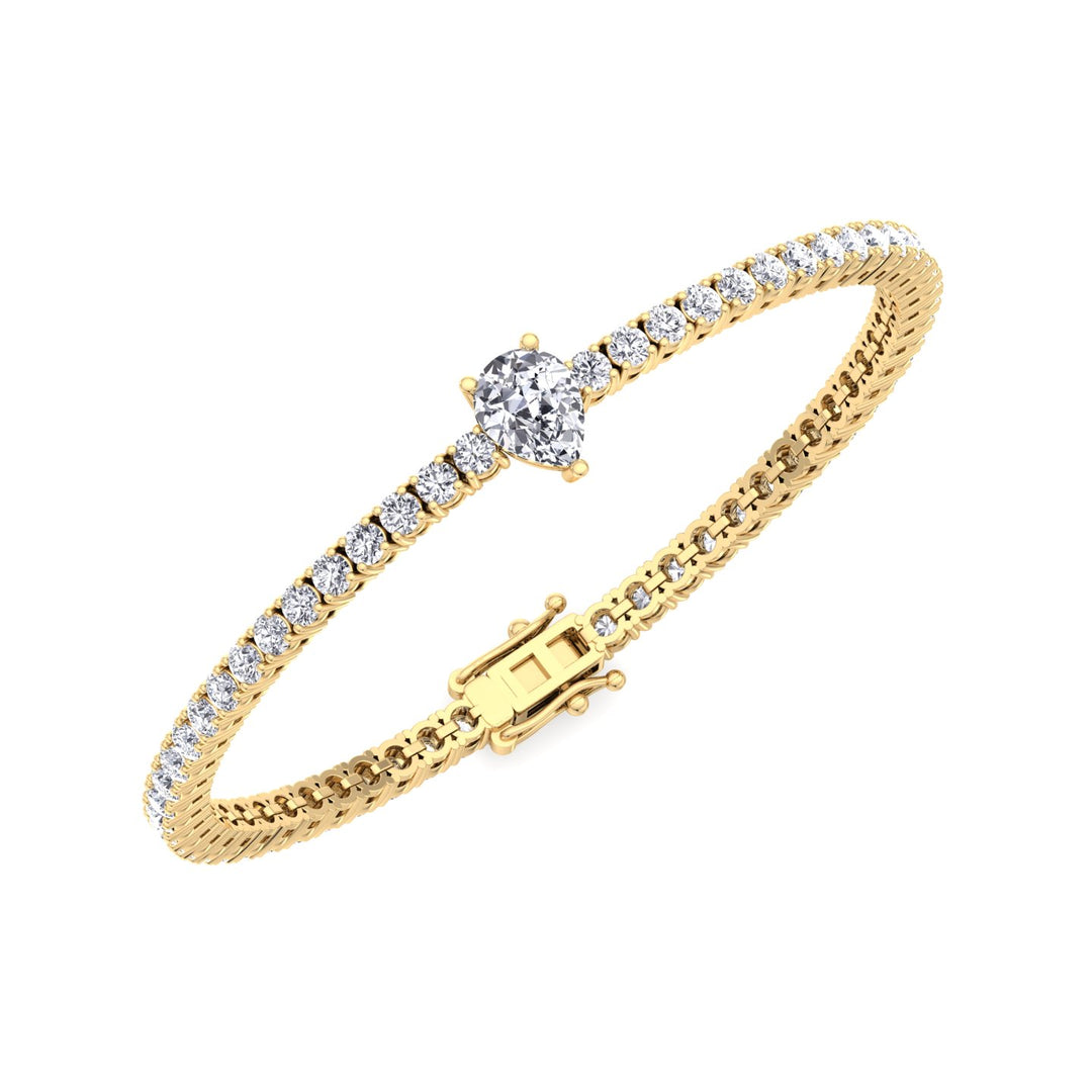 pear-cut-center-stone-diamond-tennis-bracelet-solid-yellow-gold