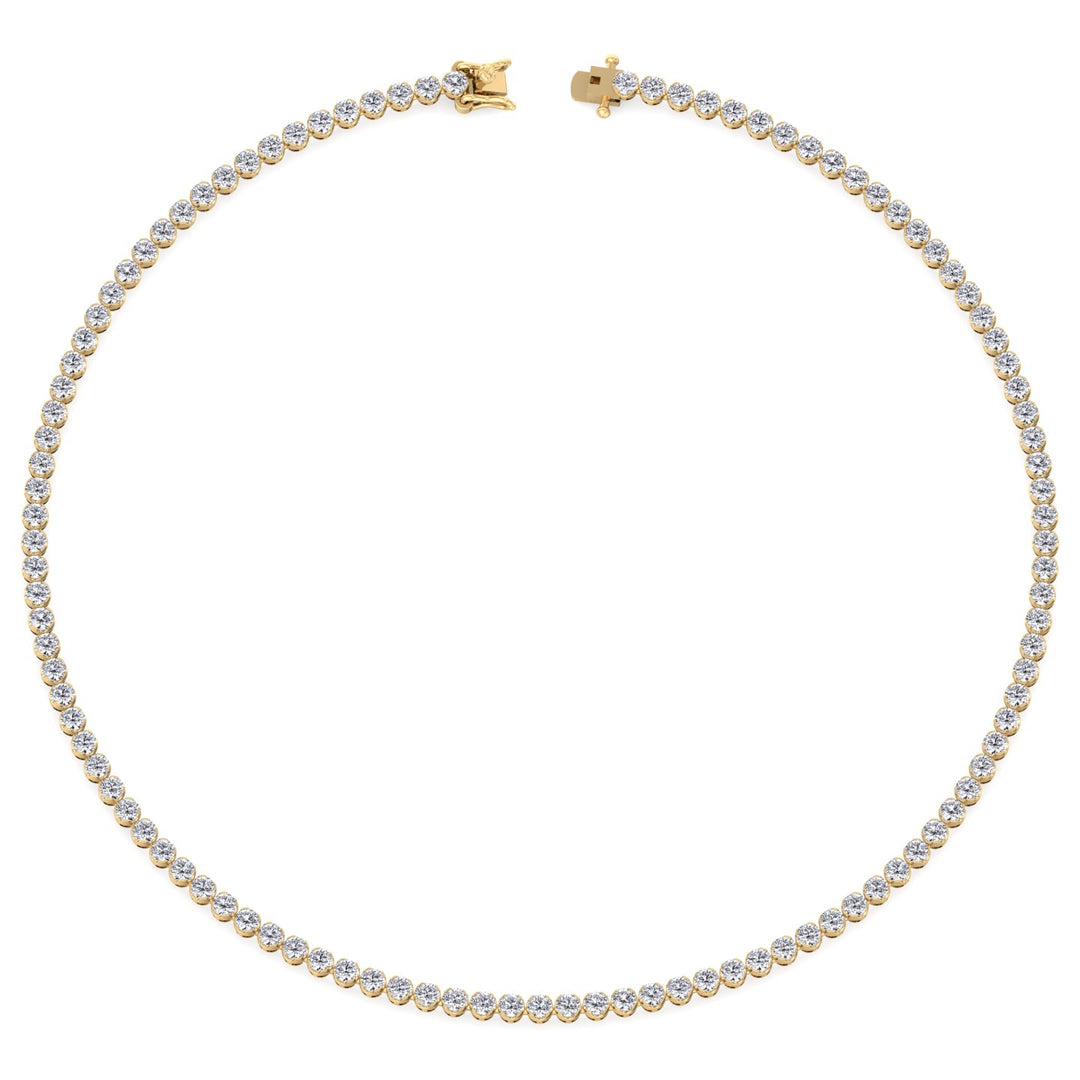 crown-prong-illusion-setting-diamond-tennis-necklace-yellow-gold