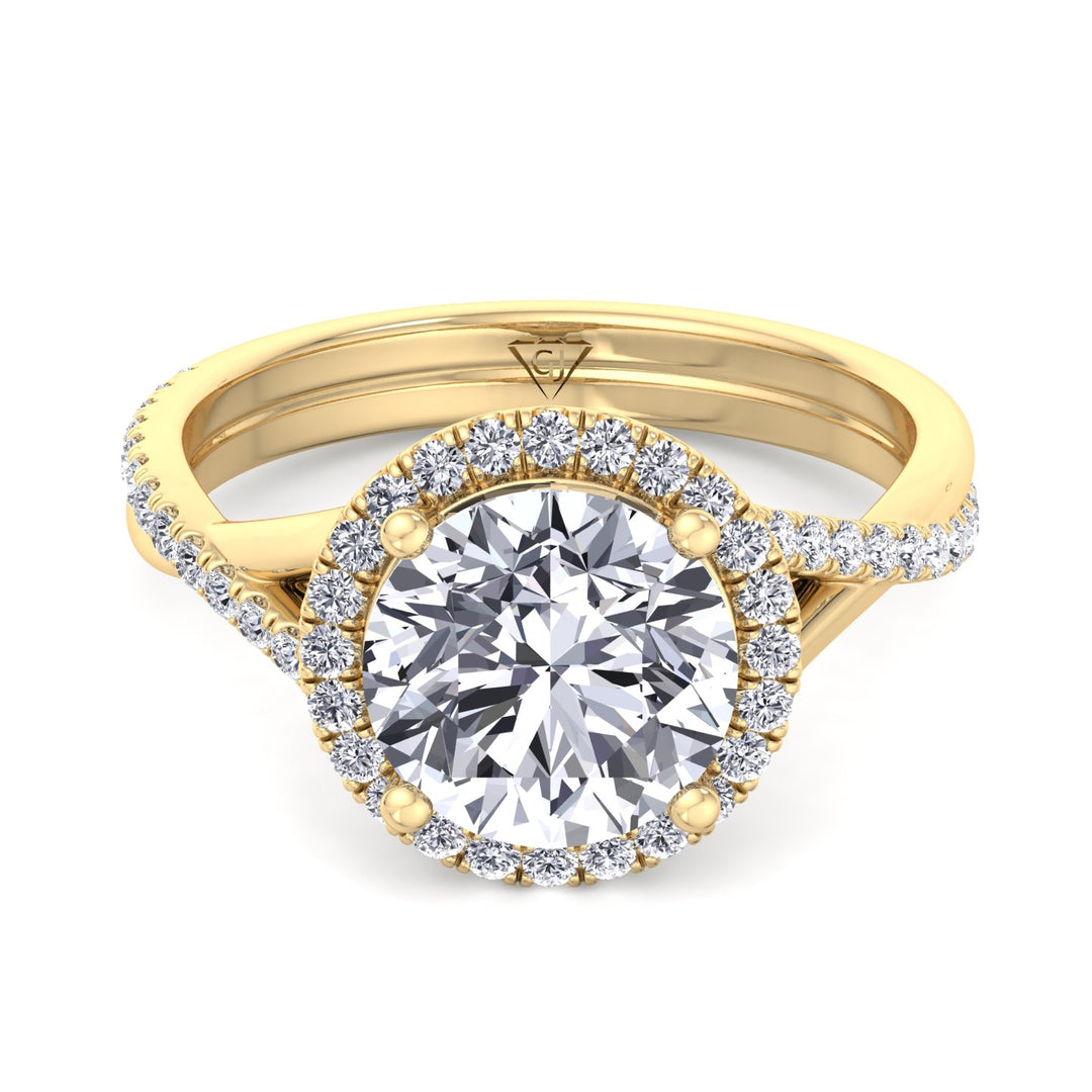 round-cut-diamond-halo-crossover-band-ring-solid-yellow-gold