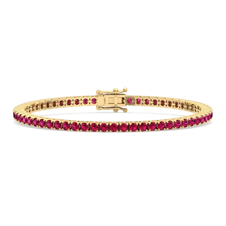 7-carat-round-cut-red-ruby-tennis-bracelet-in-solid-yellow-gold