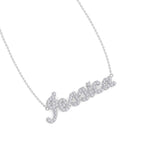 3/4CT T.W. Custom Diamond Name Pendant Necklace, Jessica