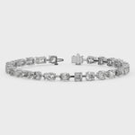 10.50CT multi-shape natural diamond tennis bracelet 14K solid gold