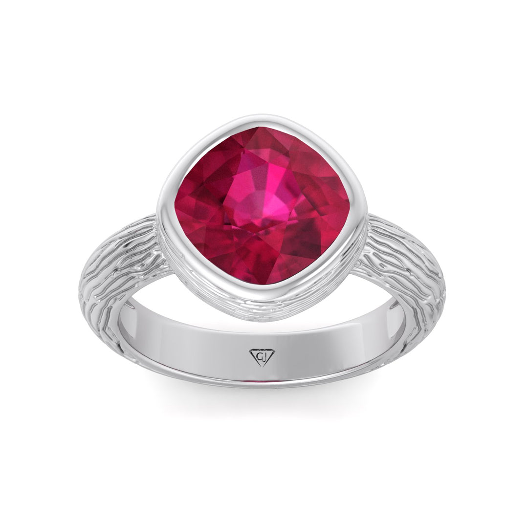 Azura Solitaire Ruby Engagement Ring White Gold
