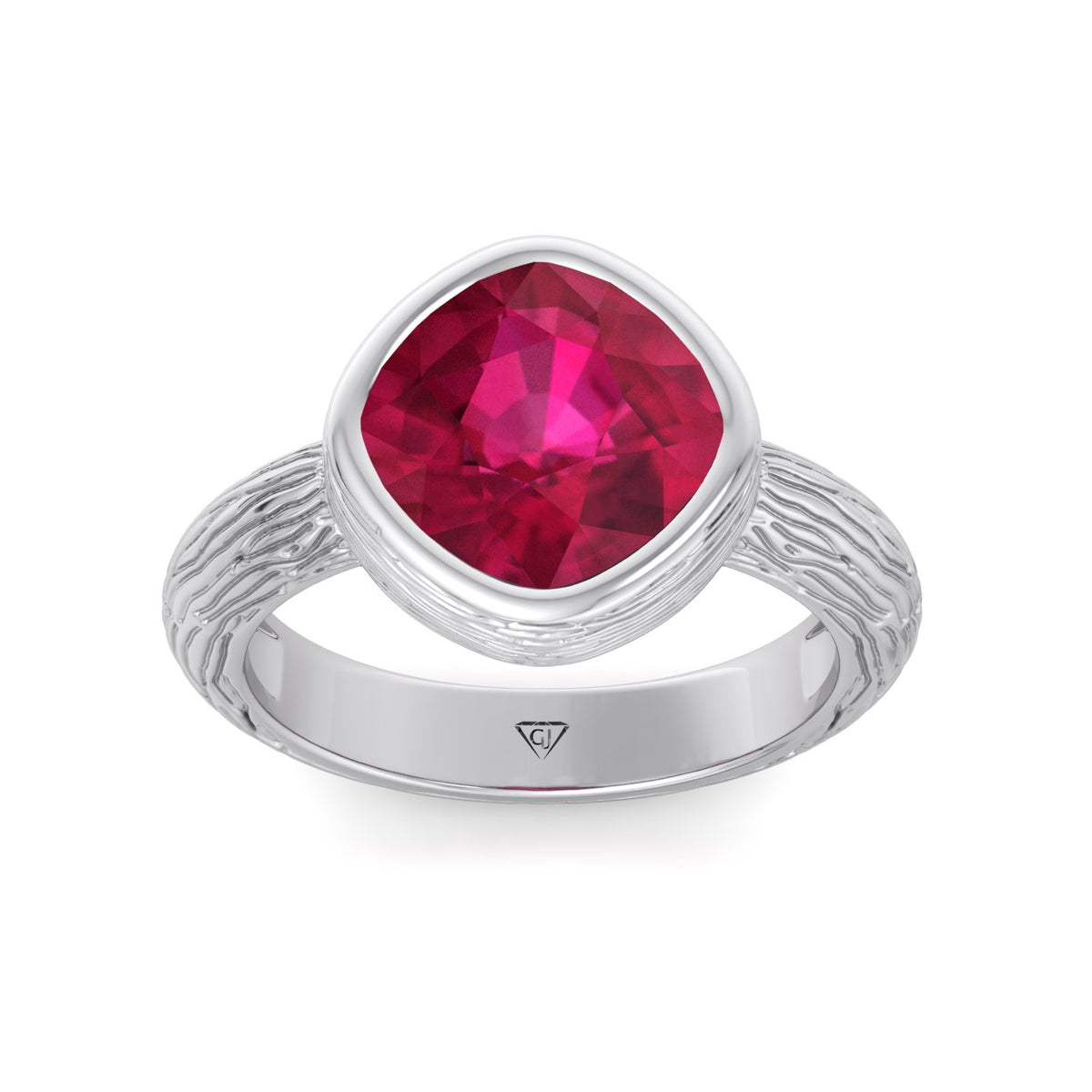 Azura Solitaire Ruby Engagement Ring White Gold