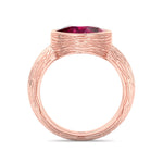 Cushion Cut Ruby Engagement Ring Rose Gold