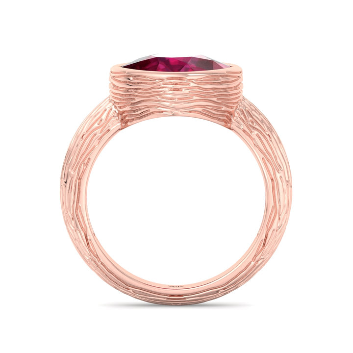 Cushion Cut Ruby Engagement Ring Rose Gold