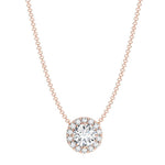  Round-Halo-Diamond-Pendant-Necklace-in-rose-gold