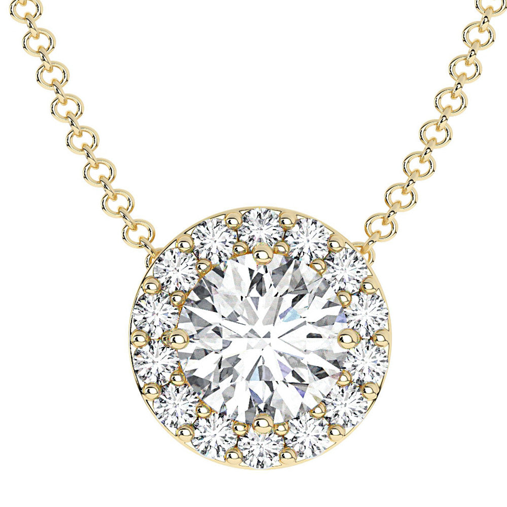  Round-Halo-Diamond-Pendant-Necklace-in-yellow-gold