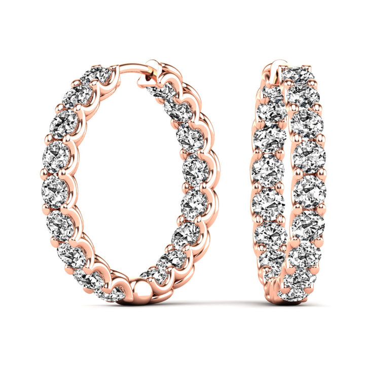 round-diamond-eternity-hoop-earrings-in-rose-gold