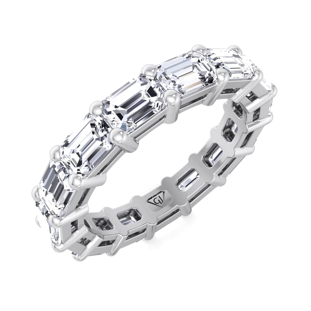 East to West Diamond Eternity Band White Gold