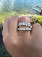 East to West Eternity Band Yellow White Gold