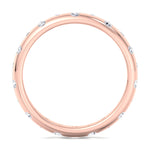 Gypsy Set Eternity Band, Rose Gold, Profile