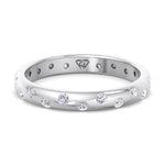 Gypsy Set Eternity Band, White Gold, Front
