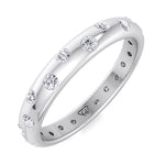 Gypsy Set Eternity Band, White Gold, Top Down