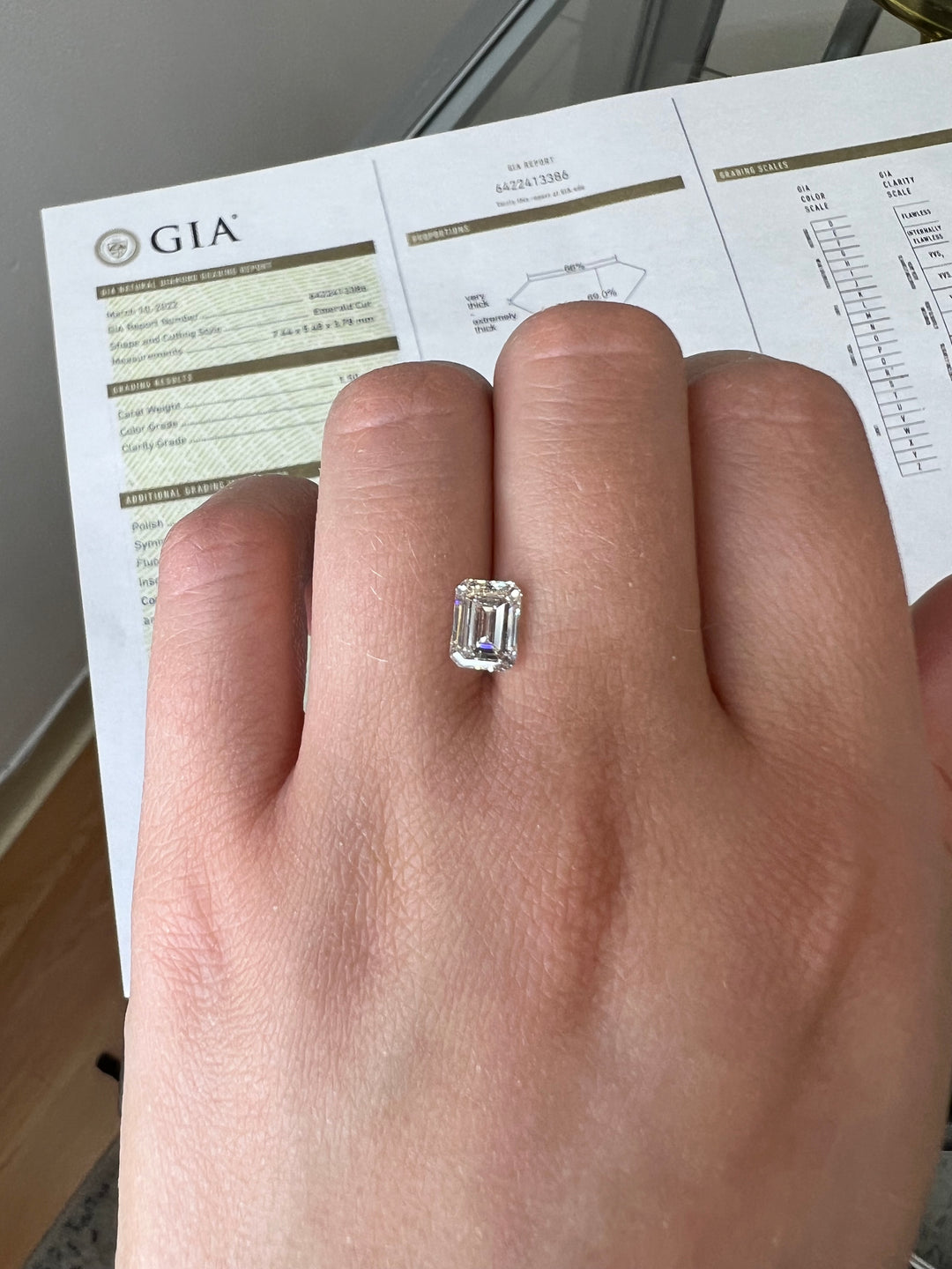 GIA Certified Loose Diamond 1.50Ct Emerald Cut