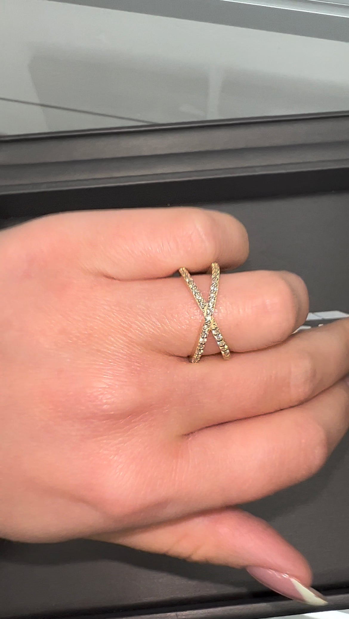 0.55-carat-round-cut-diamond-crossover-double-ring-14k-yellow-gold
