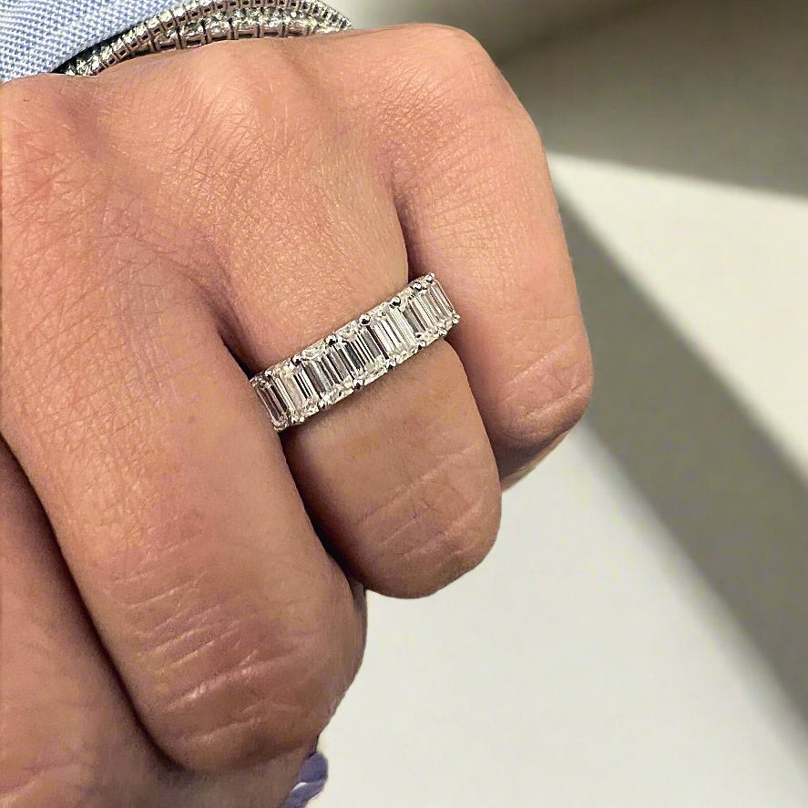 emerald-cut-diamond-eternity-band-18k-yellow-gold-by-gem-jewelers-co