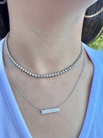 IG Deal 5.4CT Round Diamond Tennis Necklace in 14K White Gold - Gem Jewelers Co