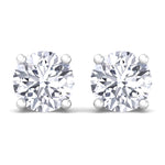 Jonas Men's Round Diamond Studs, White