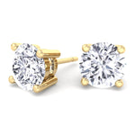 Jonas Men's Round Diamond Studs, Yellow 