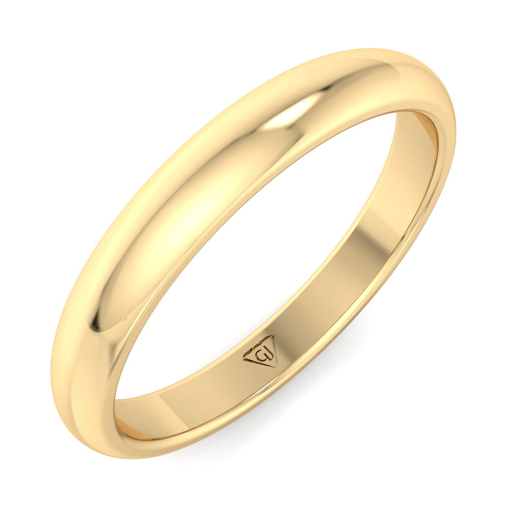 Kolt - Unisex 3mm Gold Band - Gem Jewelers Co