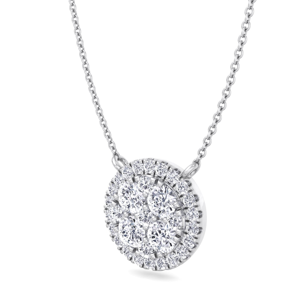 Lisbon - 1 Carat Diamond Pendant Necklace White Gold