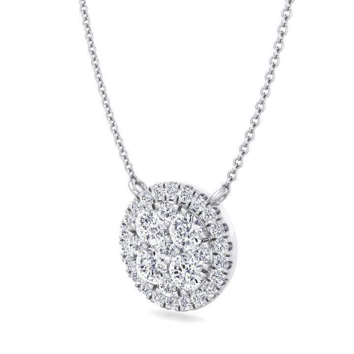 Lisbon - 1 Carat Diamond Pendant Necklace White Gold