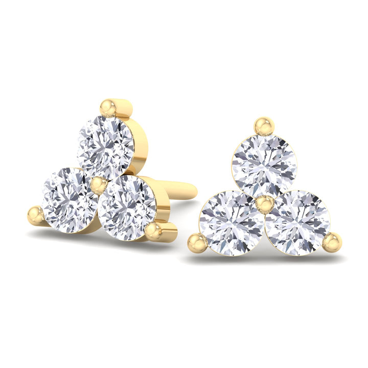 London 3 Piece Diamond Studs Yellow Gold