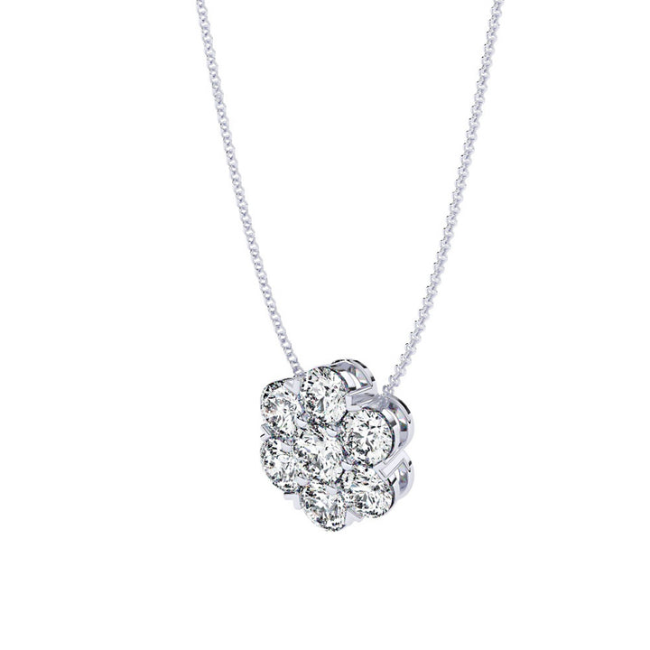 Flower-Cluster-Diamond-Pendant-in-white-gold-chain