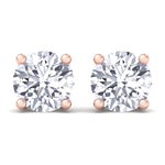 Men's Round Diamond Studs, Rose 