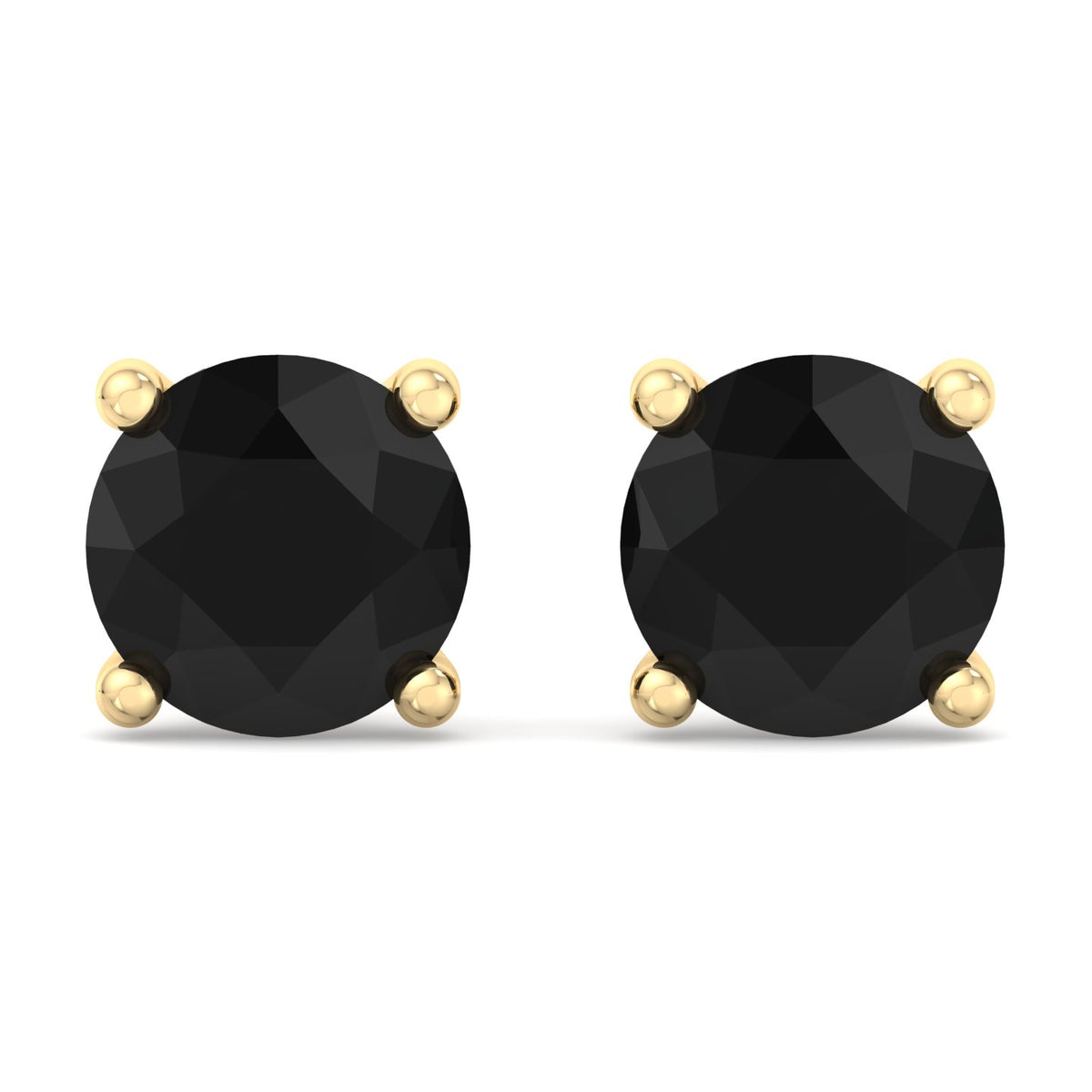 black-diamond-studs-in-yellow-gold