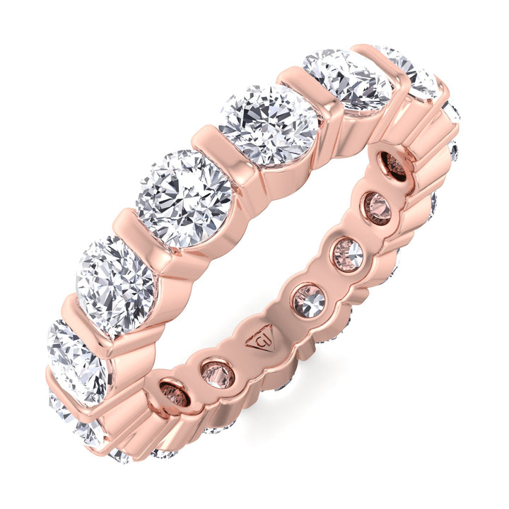 Panama Bar Set Diamond Eternity Band rose gold