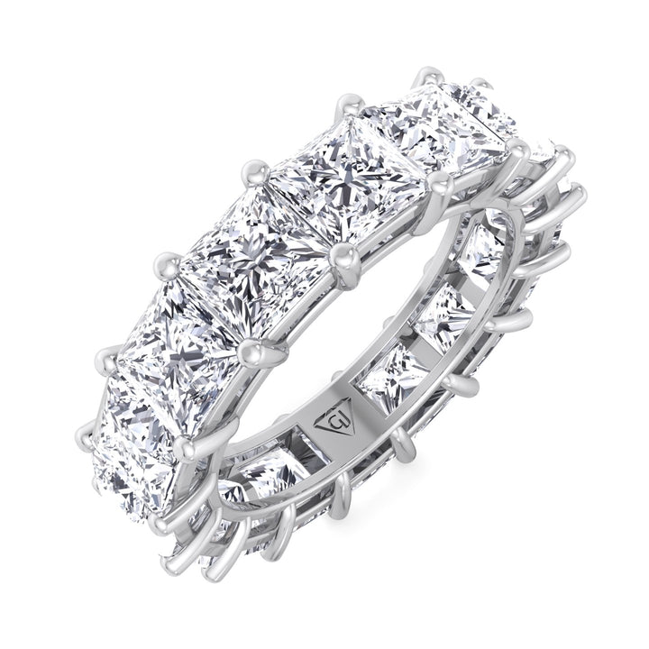 Princess Cut Natural Diamond Eternity Band, White Gold