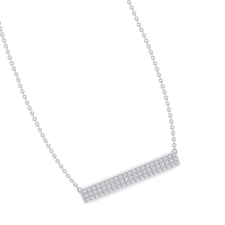 Rabiya-1/2CT Pave Set Diamond Pendant, White Gold, Top