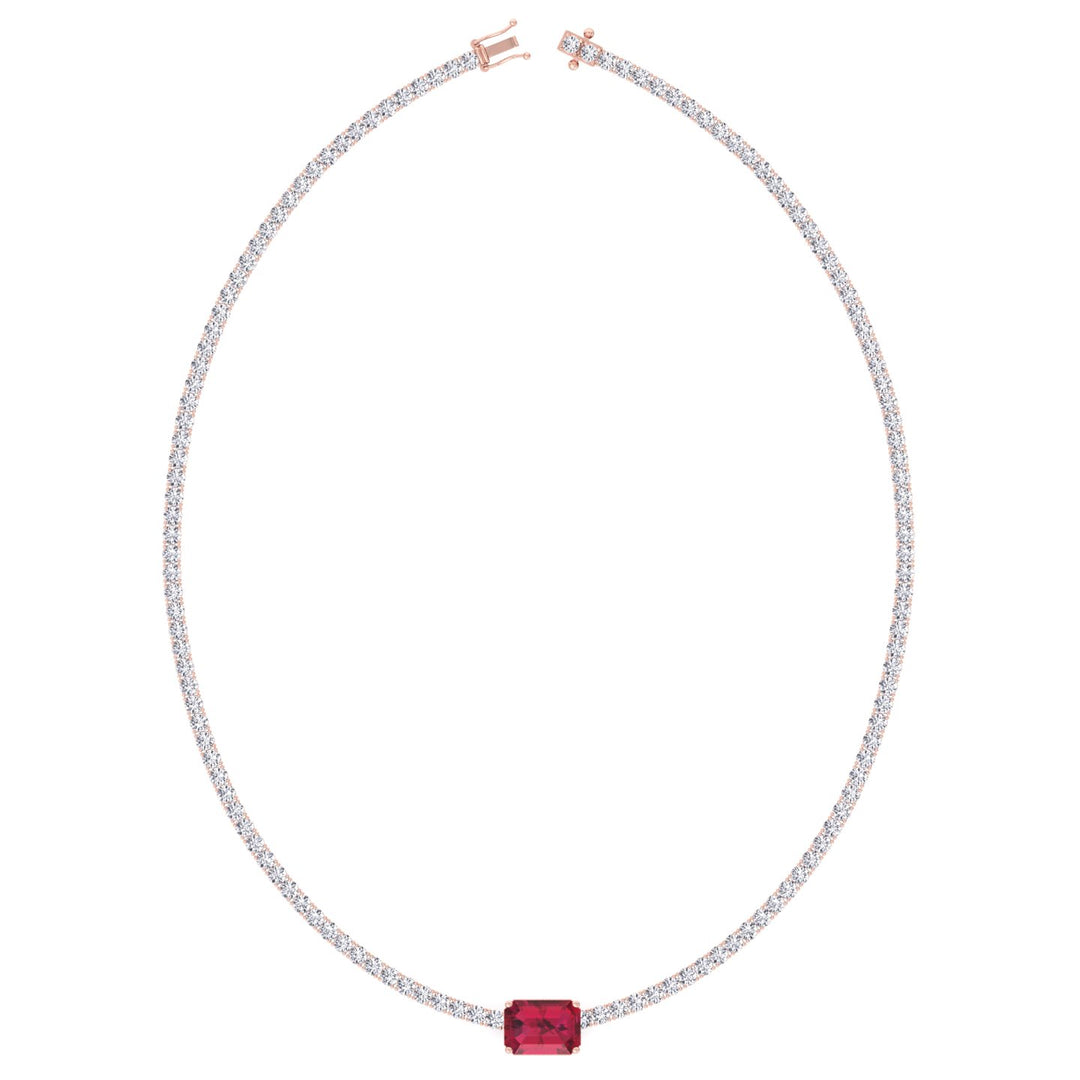 single-stone-red-ruby-and-round-cut-diamond-tennis-necklace-in-solid-rose-gold