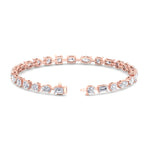 10.50CT natural diamond tennis bracelet 14K rose gold
