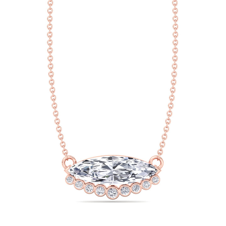 marquise-shape-diamond-pendant-with-bezel-set-round-diamonds-in-rose-gold-with-chain