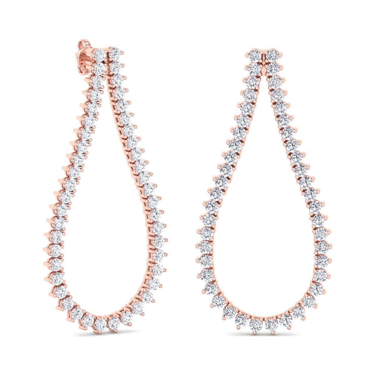Macha - 2.40CT Teardrop Shape Diamond Fashion Earrings - Gem Jewelers Co